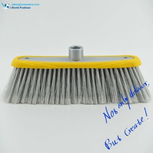 Plastic bezemkop met ronde rand van Akbrand met dikke, zachte TPR-borduur dubbele gaten in het penseelbord