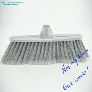 Akbrand grijze kleur plastic bezemkop met lange en dunne opening in penseelbord