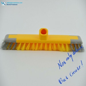 Kleine duwborstel van Akbrand met schuine draad Smalle vierkante borstelplank Korte harde PP borstelharen