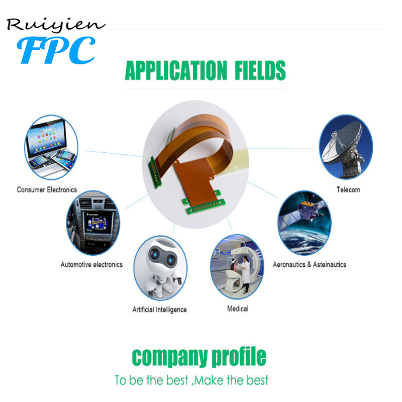 Ruiyien PCB, cameramodule fpc FPC Polyimide Film Elektronische toepassing FPC Flat Cable flexibele gedrukte schakeling