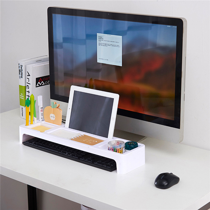 Desktop Organizer Kantoor Opbergrek Verstelbare Plastic Display Plank