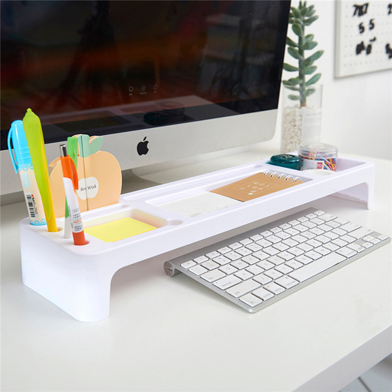 Desktop Organizer Kantoor Opbergrek Verstelbare Plastic Display Plank