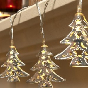 IJzer kerstboom string lamp