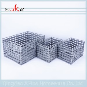 Modieuze 100% PE rotan geweven opbergmand