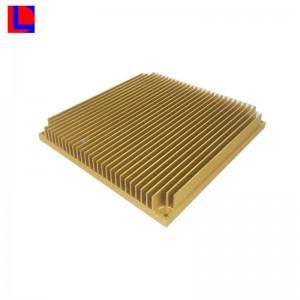 op maat gemaakte zilveren en gele geanodiseerde aluminium koellichaam / radiator