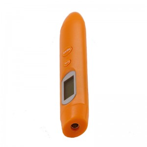 Nieuwe producten 2019 Chinese fabrieksoor- en voorhoofd-infraroodthermometer met groen oranje rode achtergrondverlichting