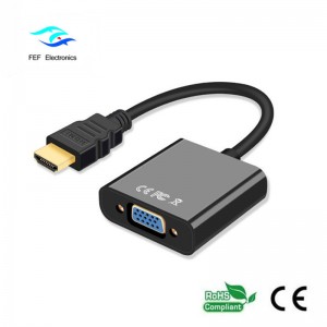 Plug and play male naar female 1080p HDMI TO VGA female converter kabel Code: FEF-HIC-001