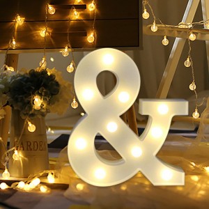 Alfabet Letterlichten LED Oplichten Wit Plastic Letters Staand Hangend A-M \u0026