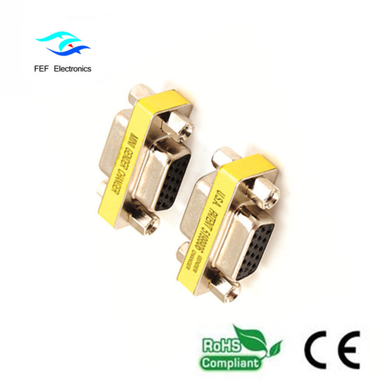 Mini DB15 VGA HD vrouwelijk / vrouwelijk adapter / koppeling Code: FEF-V-007