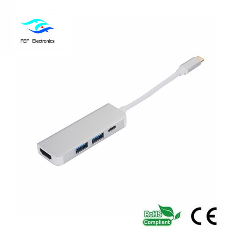 USB Type c / HDMI female + 2 * USB3.0 Female + SD + TF Converter Code: FEF-USBIC-022