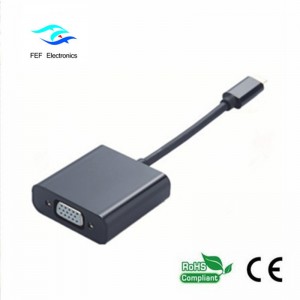 USB 3.1 Type-C mannelijk naar VGA vrouwelijk converter Code: FEF-USBIC-002