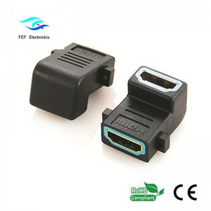 HDMI female naar HDMI female adapter 90 graden haaks type Code: FEF-H-007