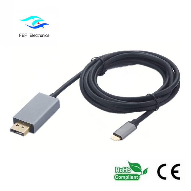 USB TYP-C naar Mini Displayport Mannelijke converter ABS Shell Code: FEF-USBIC-014