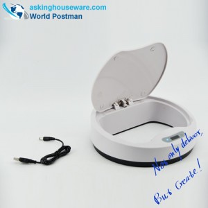 AKbrand automatische inductieve stofbak met elektrische oplader, grijs, 15 liter