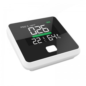 Luchtkwaliteitsvervuilingsmonitor, stofdetector, temperatuur- en vochtigheidsmeter, sensor, tester; Detecteer PM2.5 / PM10 / PM1.0 micronstof, test Indoor TVOC vluchtig organisch samengesteld gas