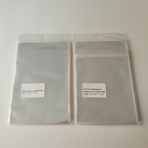 Kristalheldere 2 ml poly hersluitbare gouden stripboekentas