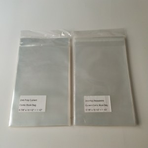 2mil poly hersluitbare huidige stripboekzak