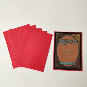 66x91mm Massief rood standaardformaat MTG / Pokemon-gamedeckbeschermers