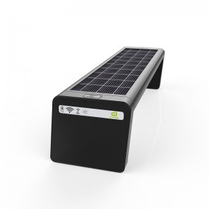 Solar Smart Bench Optionele fietsstandaard en LED-scherm aan de achterkant