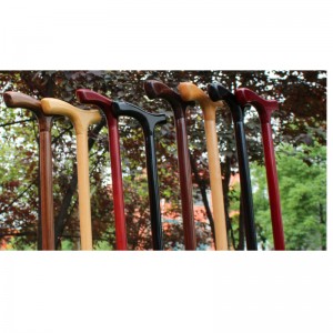 Gift handgemaakte houten blik wandelstok voor ouder