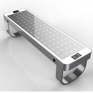 Nieuwste stijl Solar Smart Street Bench Oplaadtelefoons en mobiele apparaten