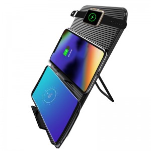 KPS-9301HC OEM hete verkoop 10 W snel QI 2 mobiel opladen 3 in 1 draadloze oplader met 30 W adapter