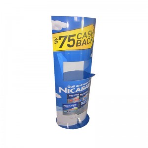 Gemakkelijk geassembleerd briefpapier kartonnen verkooppunt Verdiepingsstandaardrek met laden