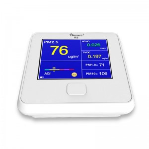 Dienmern DM103 Luchtkwaliteitsdetector Voor PM2.5 + HCHO + TVOC + AQI + PM1.0 + PM10