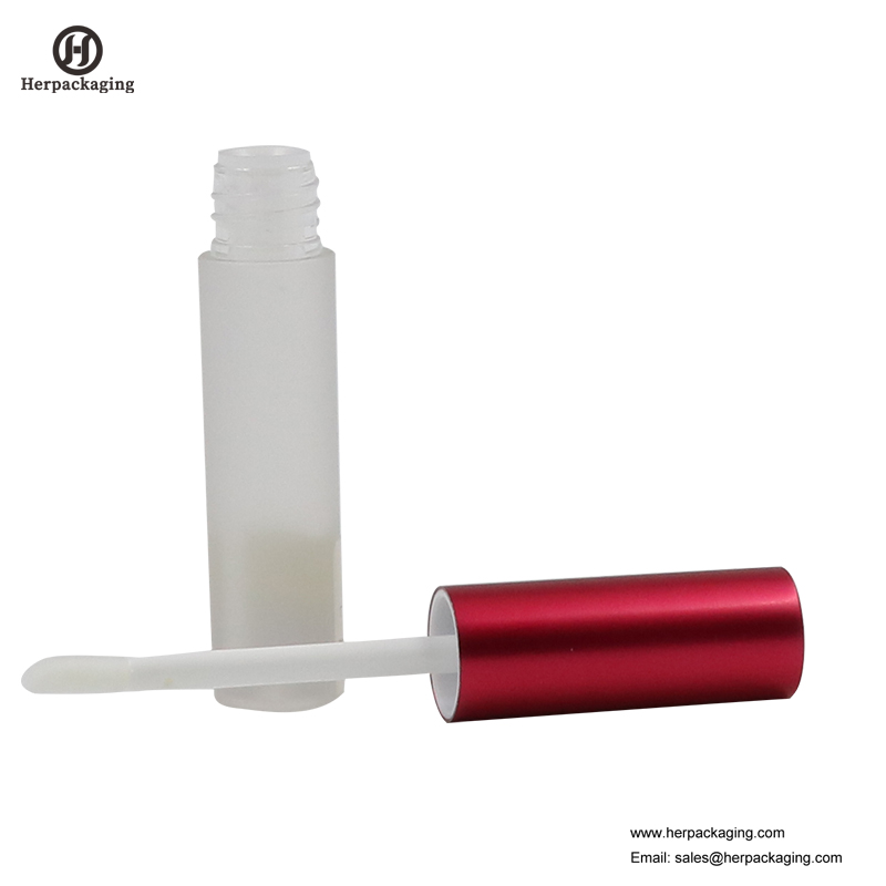 HCL302 Doorzichtige plastic lege lipglossbuizen voor cosmetische kleurproducten geflockte lipglossapplicators