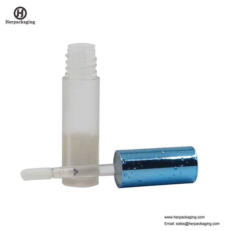 HCL303 Doorzichtige plastic lege lipglossbuizen voor cosmetische kleurproducten geflockte lipglossapplicators