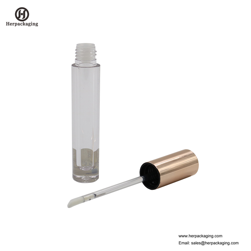 HCL304 Doorzichtige plastic lege lipglossbuizen voor cosmetische kleurproducten geflockte lipglossapplicators