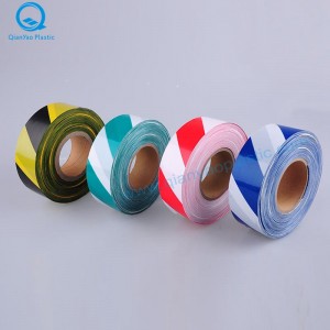 Geel / zwart, wit / zwart waarschuwingstape; Blauw / wit, groen / wit, oranje / wit barricade tape; Rode / witte, rode / zwarte barrière tape