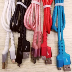 Snel opladen Ronde TPE USB-kabel voor micro-USB, Type C, iPhone-bliksem opladen en synchroniseren