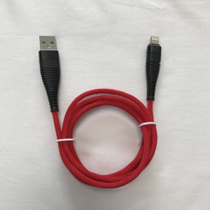 Gevlochten snel opladen Ronde aluminium behuizing Flex buigen Tangle free USB-datakabel voor micro-USB, Type C, iPhone bliksem opladen en synchroniseren