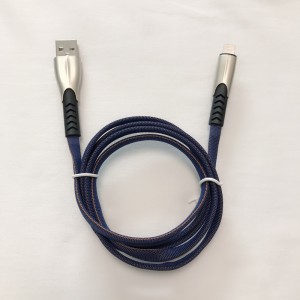 3.8A Gevlochten snel opladen Platte zinklegering Behuizing Wirwar Gratis Flex buigende USB-gegevenskabel voor micro-USB, Type C, iPhone-bliksemlading en synchronisatie