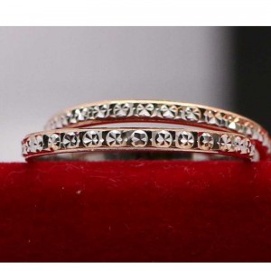 925 diamanten roos, gouden ster, gouden ring, Europese en Amerikaanse wind