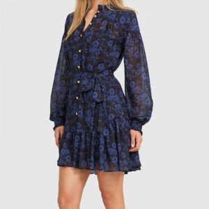 Nieuwe mini-jurk met lange mouwen voor dames