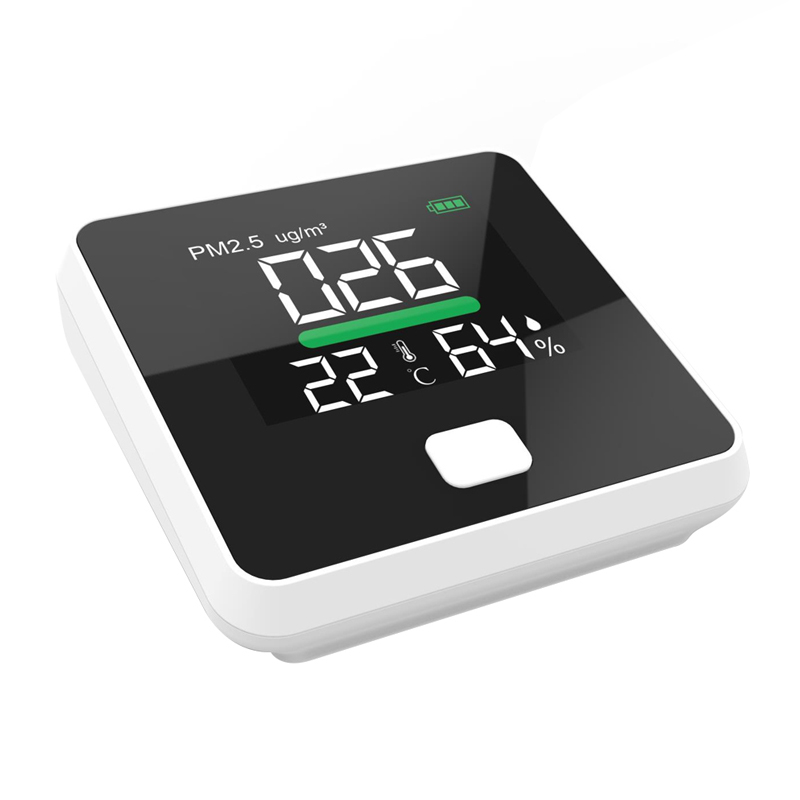 2019 Hete verkoop Luchtkwaliteitsdetector PM2.5 HCHO Professional Formaldehyde AQI Monitor Detector TVOC met oplaadbare Li-batterij Nauwkeurige testen