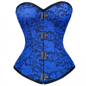Sexy Gothic Bloemenbrokaat Strapless Staal Bot Bodyshaper Taille Cincher Corset N19020