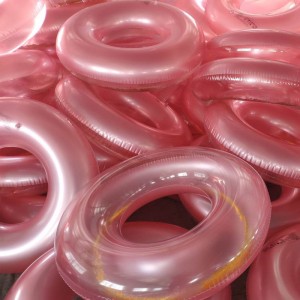 Gigantisch opblaasbaar goud glitter transparant zwemmen buis zwemmen ring zwembad float