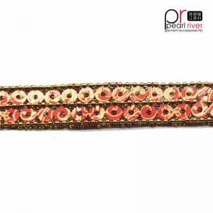 Nieuw kralen knippen met dubbele oranje pailletten