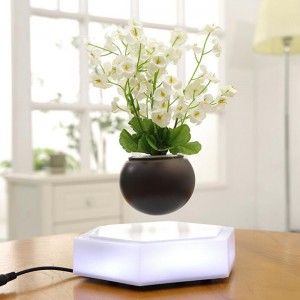 360 draaiende magnetische levitatie drijvende lucht bonsai planter boompot