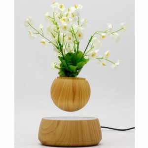 NIEUWE 360 roterende houten magnetische drijvende levitatie vliegende lucht bonsai pot planter pot