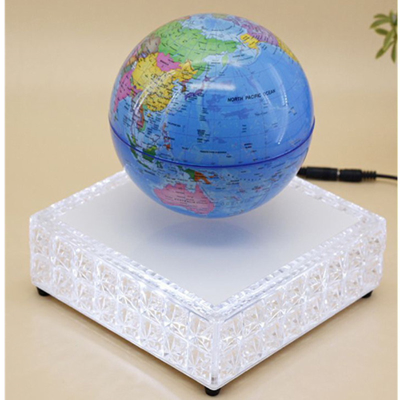 spining led kristal maglev levitate globe PA-0717-G drijvende globe 6 inch 7 inch 8 inch