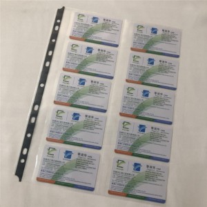 Hoge transparantie Naamkaart Beschermpagina's