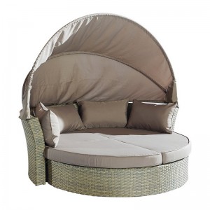 Round Sun Angel Face Portable Beach Folding Outdoor Zonnebank