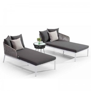Dubbele buiten rotan lounge meubels stoel set