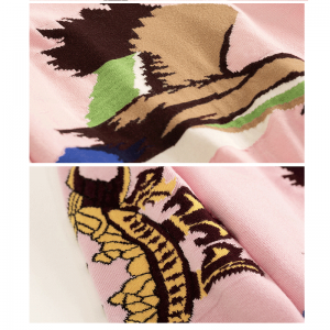 OEM \u0026 ODM Custom Logo Jacquard Intarsia Wild Goose Fashion Design Gebreide Dames Pullover Sweater