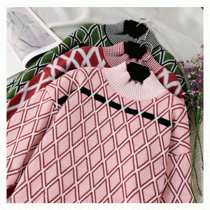 Halve coltrui Plus size gebreide dames sweatjurk