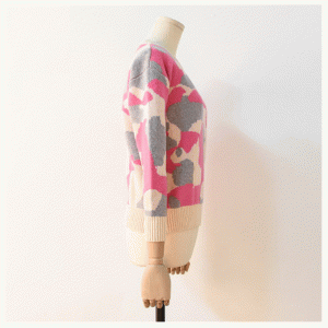 Koreaanse stijl wolmix dikke warme jacquard pullover knitwear